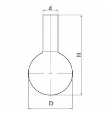Колба круглодонная с цилиндрической горловиной К-2-250-34, ТС