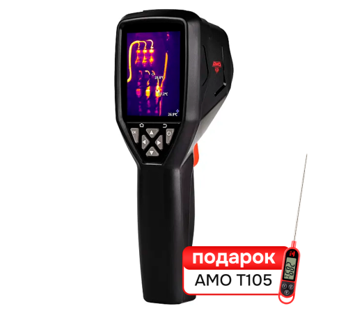 Комплект тепловизора AMO T820 с поверкой и контактного термометра AMO T105 Комплект тепловизора AMO T820 с поверкой и контактного термометра AMO T105