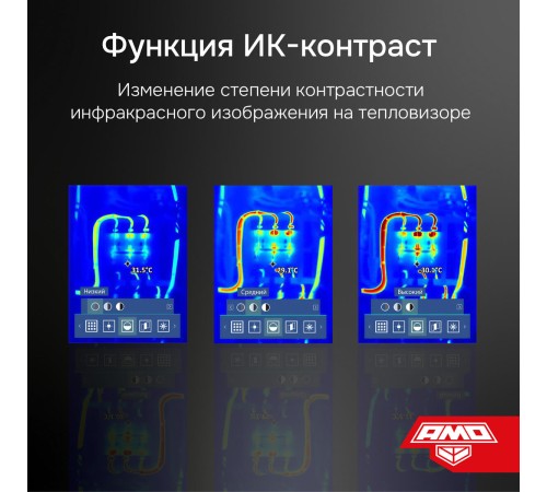 Комплект тепловизора AMO T822 с поверкой и термогигрометра AMO H608