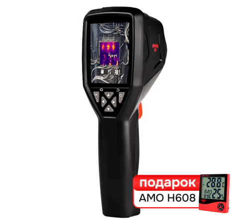 Комплект тепловизора AMO T822 с поверкой и термогигрометра AMO H608